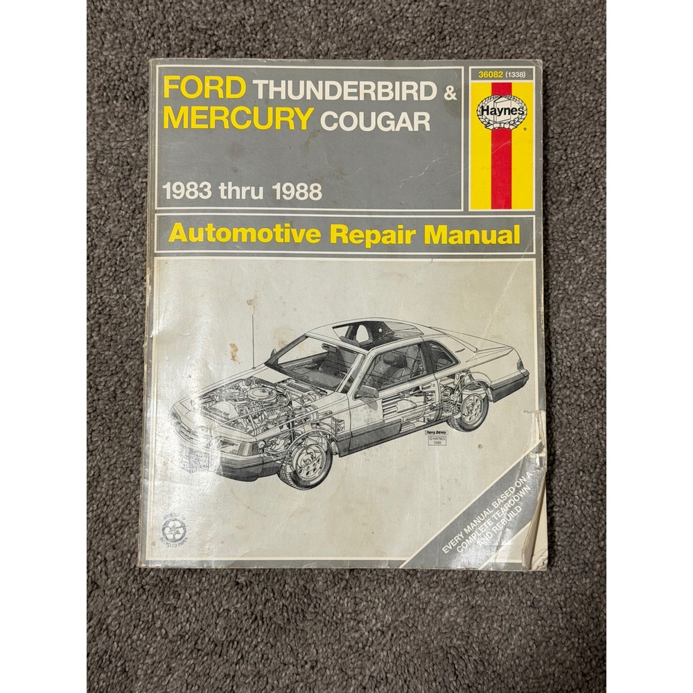 1983 1988 Ford Thunderbird Mercury Cougar Automotive‎ Repair Manual Haynes